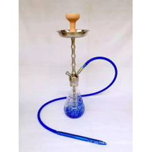 Gran mano de color azul hecho Shisha de vidrio